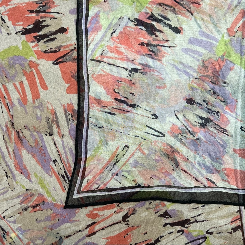Pendleton 100% Silk Colorful Sheer Scarf - Picture 7 of 7